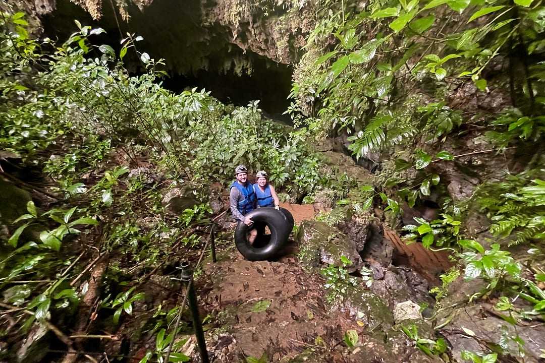 Marci-Beth and Jeff at the Actun Tunichil Muknal Cave in the Cayo District, Belize