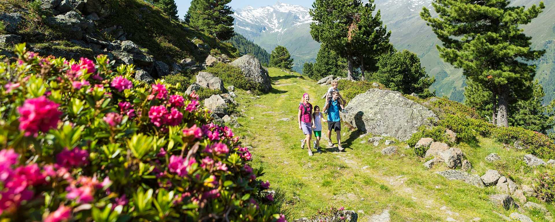 Family hiking in Sellraintal, Austria.  Photo courtesy of Innsbruck Tourismus / Mario Webhofer