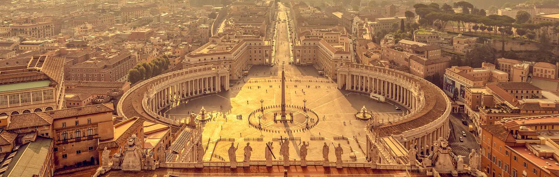 View of St Peter's Square in Vatican City, Rome