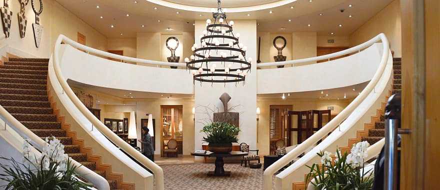 Saxon Hotel lobby in Johannesburg, South Africa