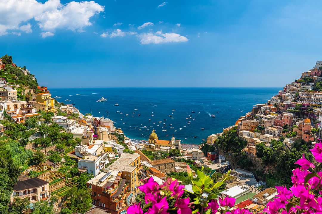 View of Positano, Italy, on the Amalfi Coast