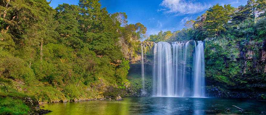 A waterfall in Kerikeri in New Zealand.