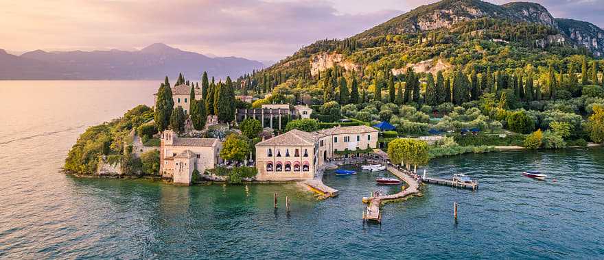 Enjoy breathtaking panoramic views of Lake Garda and the distant mountains.