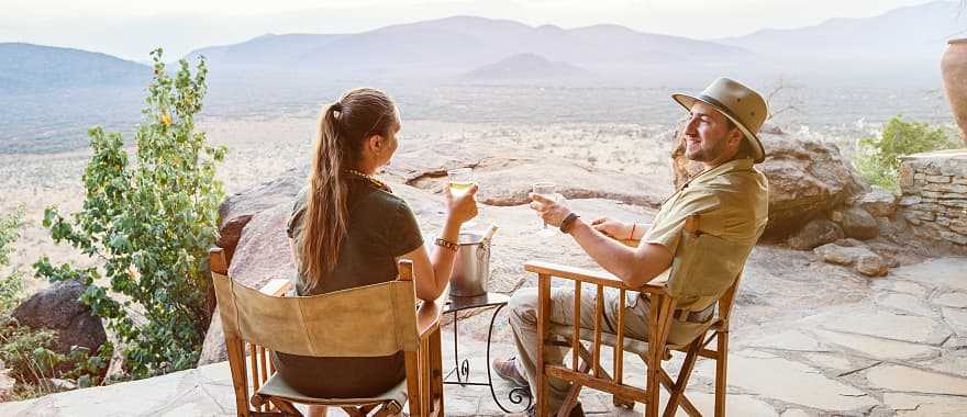 Couple on Luxury African vacation in Kenya