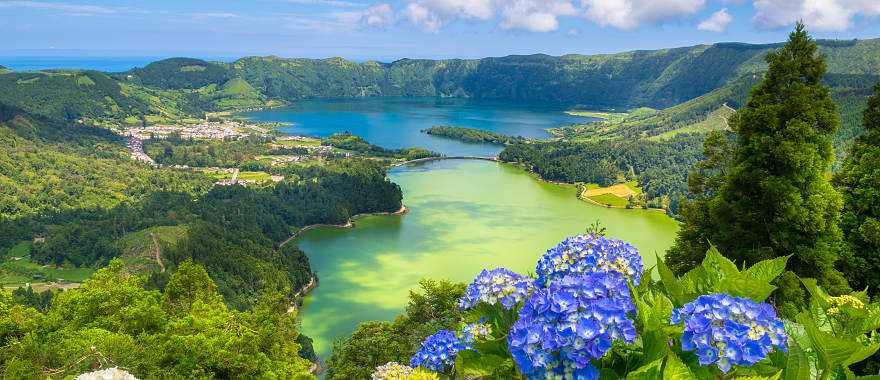 Seven Cities lake "Lagoa das Sete Cidades" on São Miguel, Azores islands, Portugal