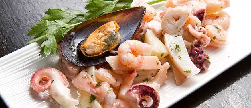 Insalata di mare Napoletana, or Neapolitan seafood salad