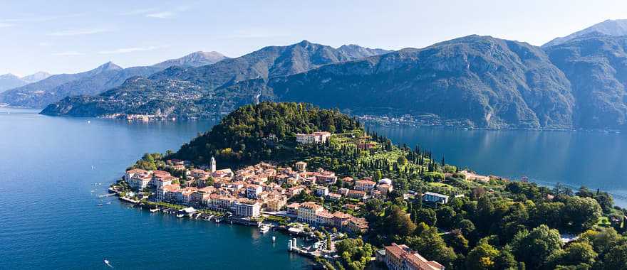 Aerial view of Lake Como, Italy