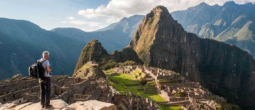 The great Inca ruins of Machu Picchu in Peru