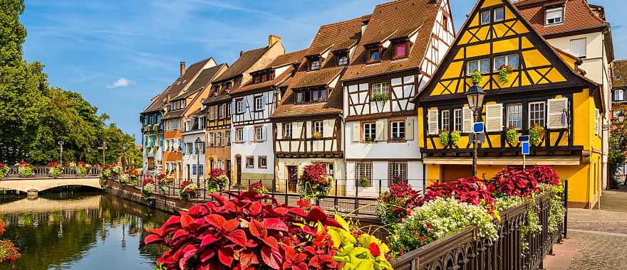 Traditional houses in the town of Colmar in France.