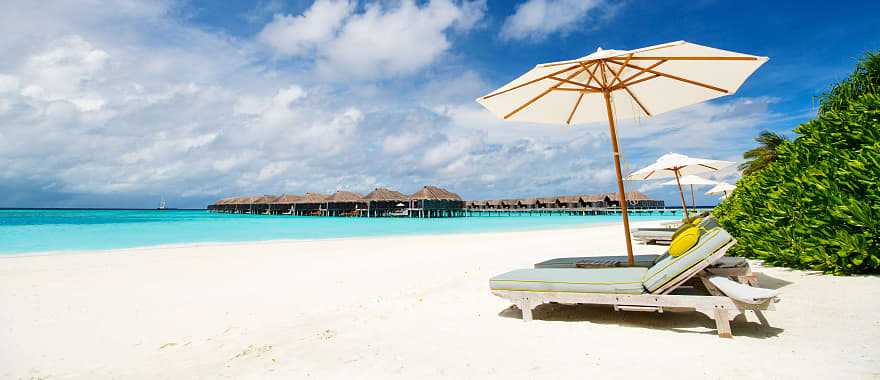 Romantic beach in the Maldives 