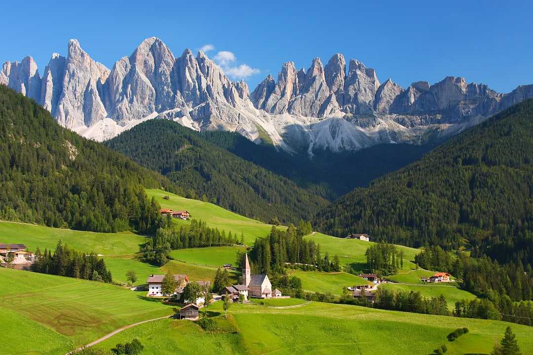 The Dolomites in the European Alps in Italy