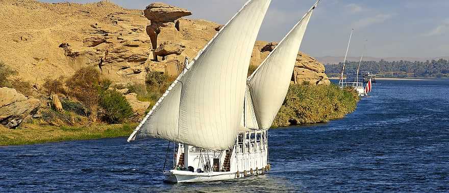 Sailing on the Nile in traditional Dahabiya