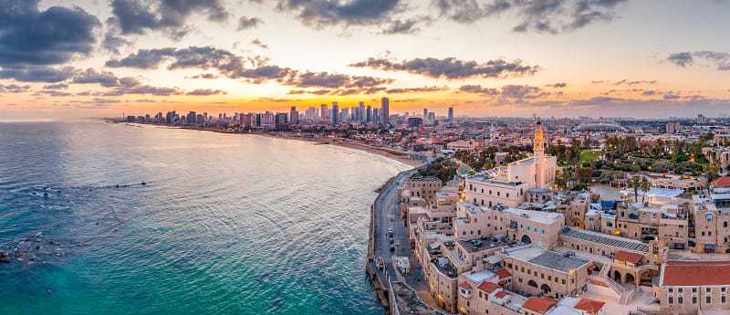 Tel Aviv with Old Jaffa and modern skyline