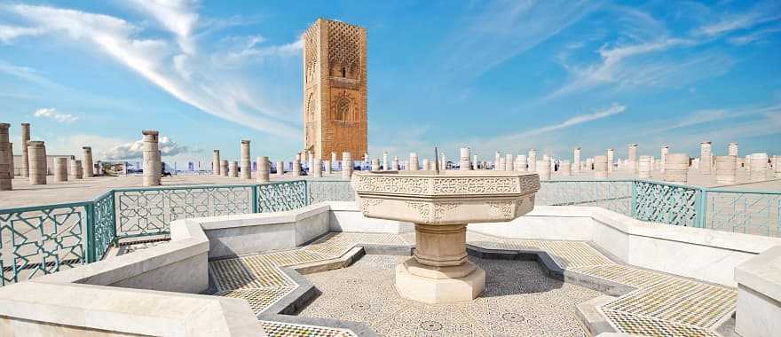View of the Hassan Tower in Morocco