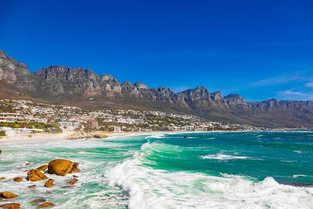Camps Bay beach in Cape Town, South Africa