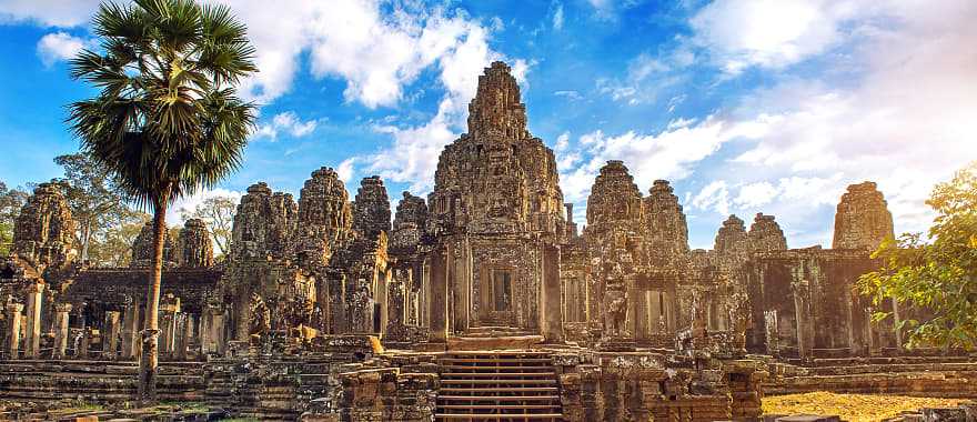 Ancient Buddhist Khmer Temple in Angkor Wat, Cambodia.