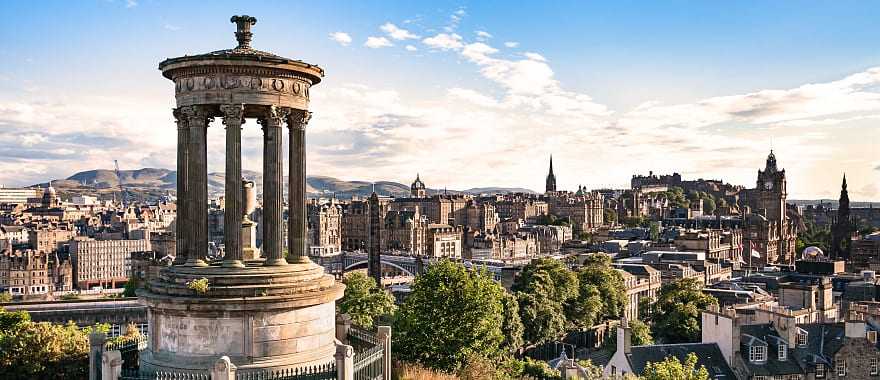 View of the city of Edinburgh from Carlton Hill, Scotland