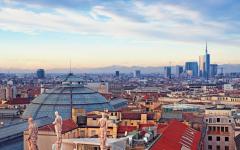 Aerial view of Milan.