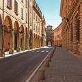 The beautiful streets of Bologna, the capital of Emilia Romagna.