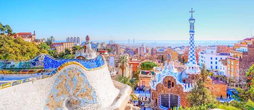 Gaudi's Park Guell in Barcelona, Spain