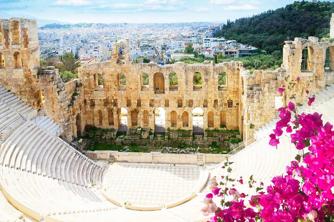 Cup of Herodes Atticus Amphitheater of Acropolis, Athens. 