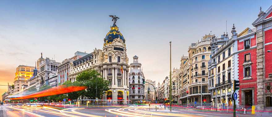 Grand Via in Madrid, Spain