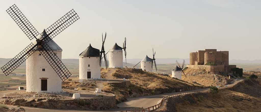Castilla-La Mancha, Spain La Mancha windmills in Castilla-La Mancha Spain.