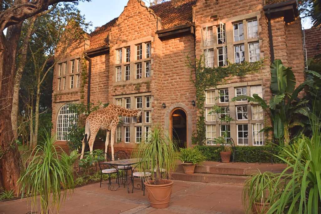 The Giraffe Manor is a small mansion in Karen, Nairobi, Kenya.