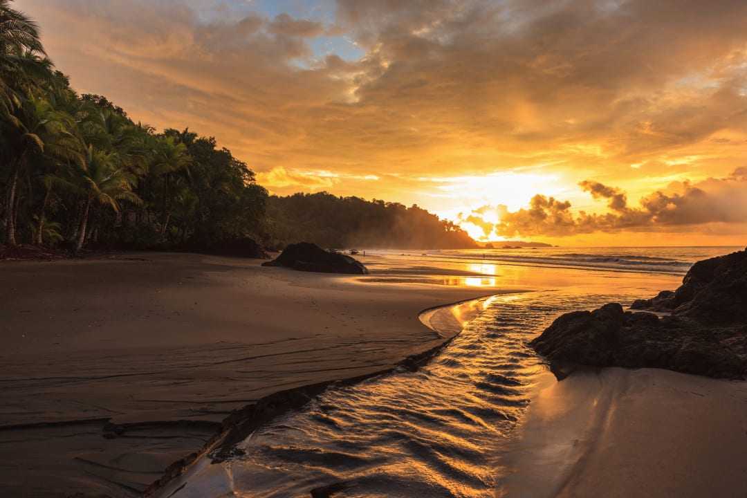 Sunset at the beach in Nuquí, Colombia