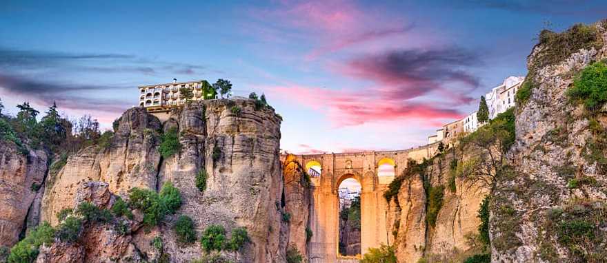 View of Ronda Bridge in Spain View of Ronda Bridge in Spain