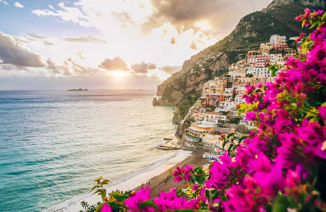 Positano, Italy Sunrise in Positano, Italy