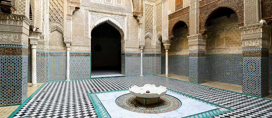 Interior of the Al-Qarawiyyin Mosque in Fez, Morocco Interior of the Al-Qarawiyyin Mosque in Fez, Morocco