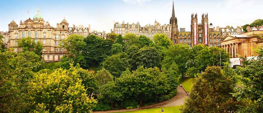 Princes Gardens in Edinburgh, Scotland