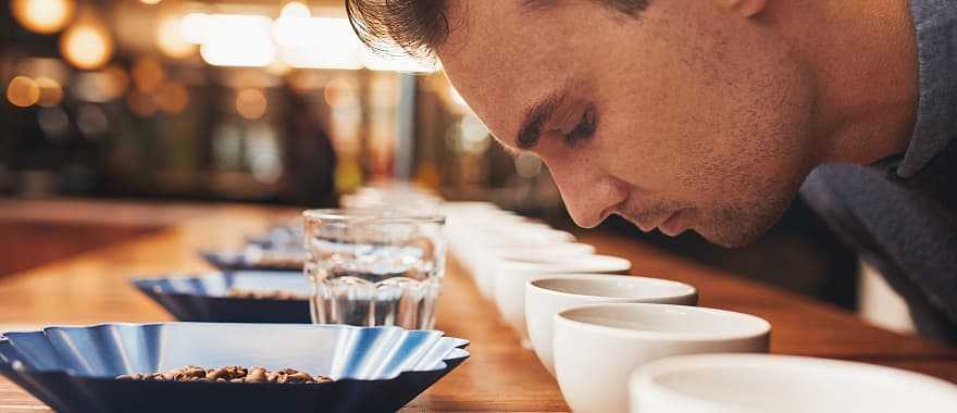 Aromatic coffee at a tasting in Costa Rica