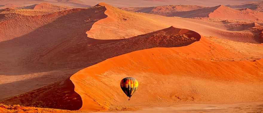Hot air balloon over Sossusvlei, Namibia