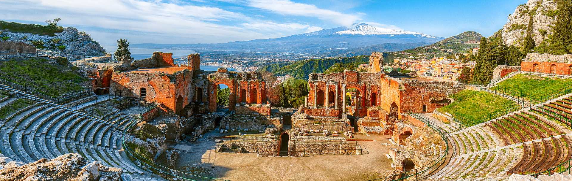 The Ancient theatre of Taormina in Sicily, Italy