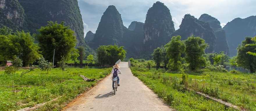Bicycle tour around Yangshuo, Guangxi, China Bicycle tour around Yangshuo, Guangxi, China