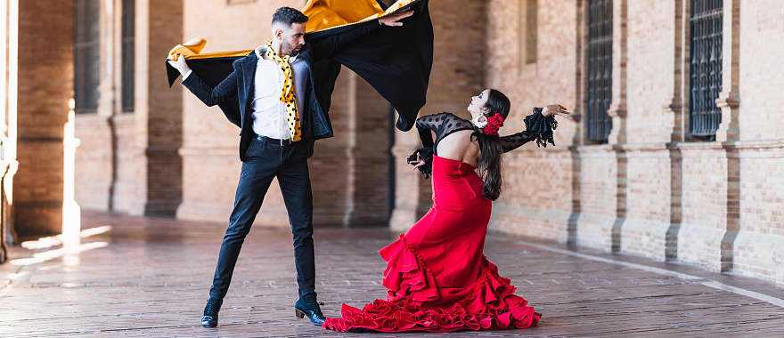 Dancers performing in Seville, Spain