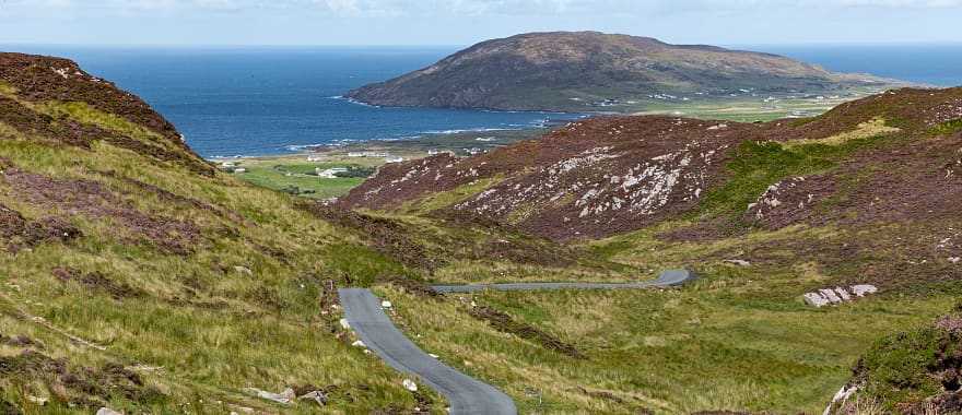 Magnificent landscape with winding road, Donegal, Ireland