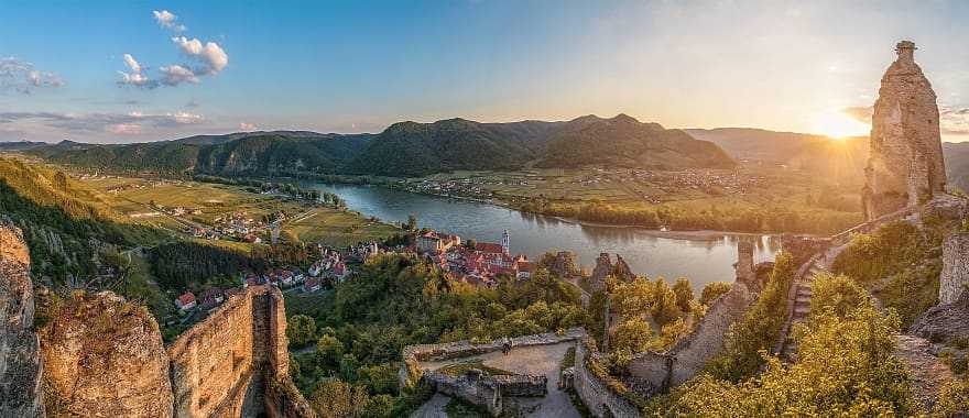 Dürnstein Castle in the Lower Austrian Wachau region on the Danube river