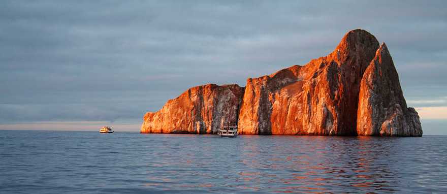 Kicker Rock at sunset near the Galapagos Islands, Ecuador Kicker Rock at sunset near the Galapagos Islands, Ecuador