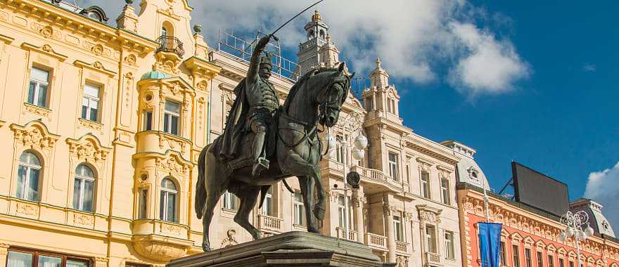 Ban Jelacic Square - the central square of Zagreb, the capital of Croatia