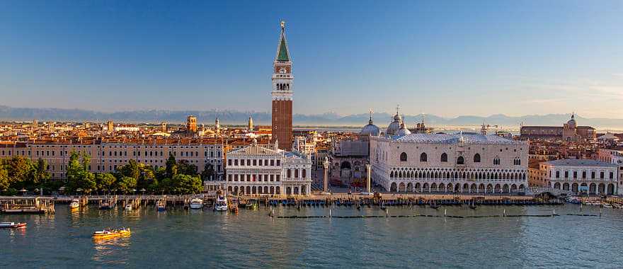 Doge's Palace, Campanile, St. Mark's Basilica and St. Mark's square in Venice, Italy