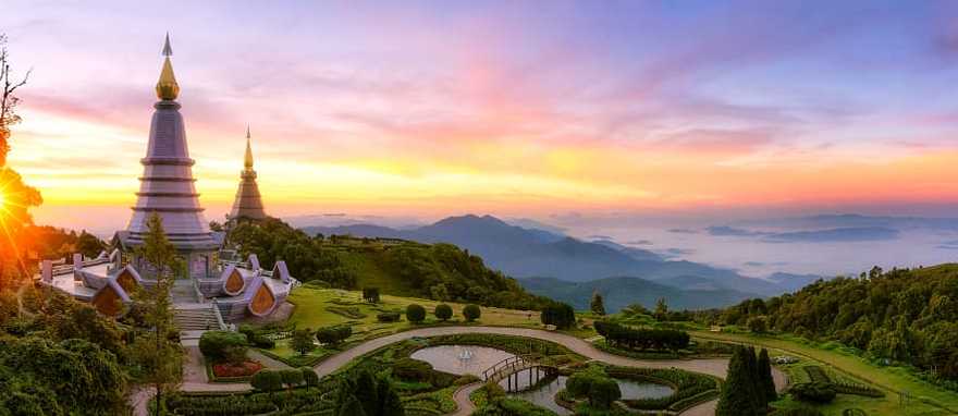 Royal Twin Pagoda in Chiang Mai, Thailand