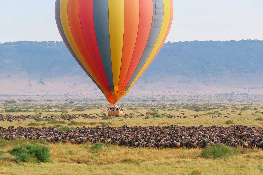 Hot air balloon safari in South Africa