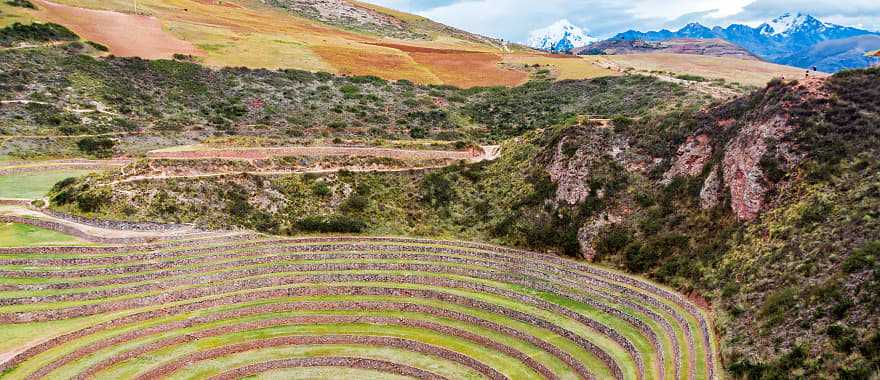 Ruins at Moray in the Sacred Valley near Cusco, Peru