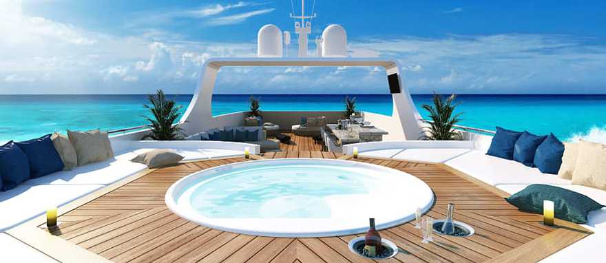 Sundeck on the luxury yatch M/Y Kontiki Wayra Sundeck on the luxury yatch M/Y Kontiki Wayra