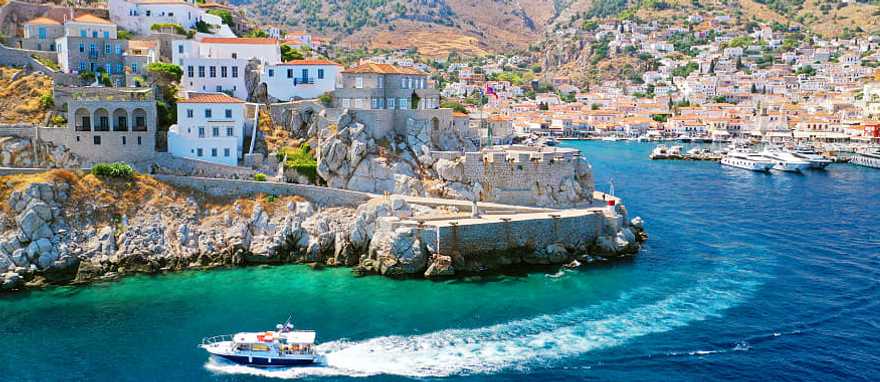 Port of Hydra in Greece Port of Hydra in Greece
