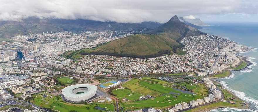 An aerial view of Cape Town in South Africa. An aerial view of Cape Town in South Africa.