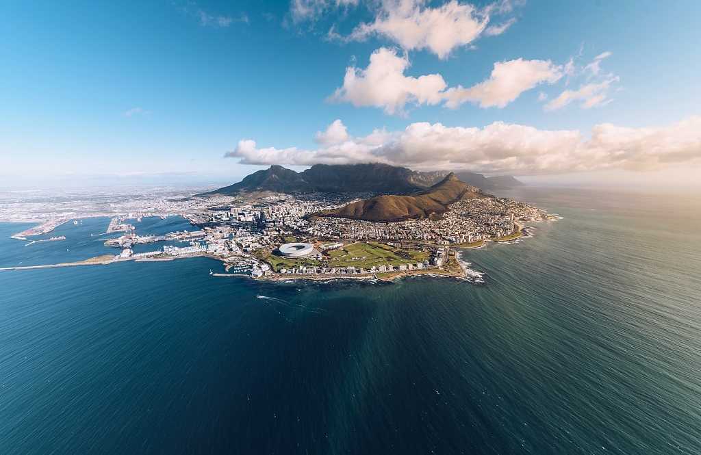Aerial view of Cape Town, South Africa.  Photo by Craig Howes, courtesy of South Africa Tourism Aerial view of Cape Town, South Africa.